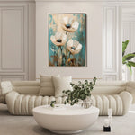 Floral 1550 Canvas Art 60 x 40 cm / Black