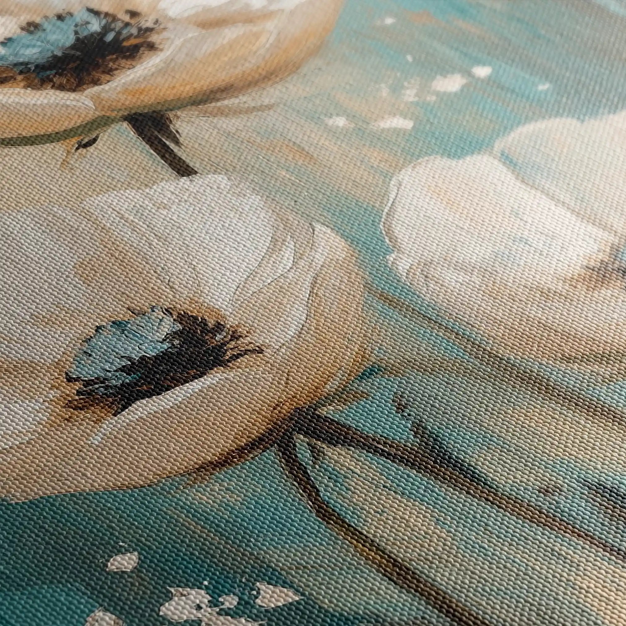 Floral 1550 Canvas Art 60 x 40 cm / Black