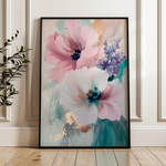 Floral 1551 Canvas Art 60 x 40 cm / Black