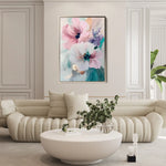 Floral 1551 Canvas Art 60 x 40 cm / Black