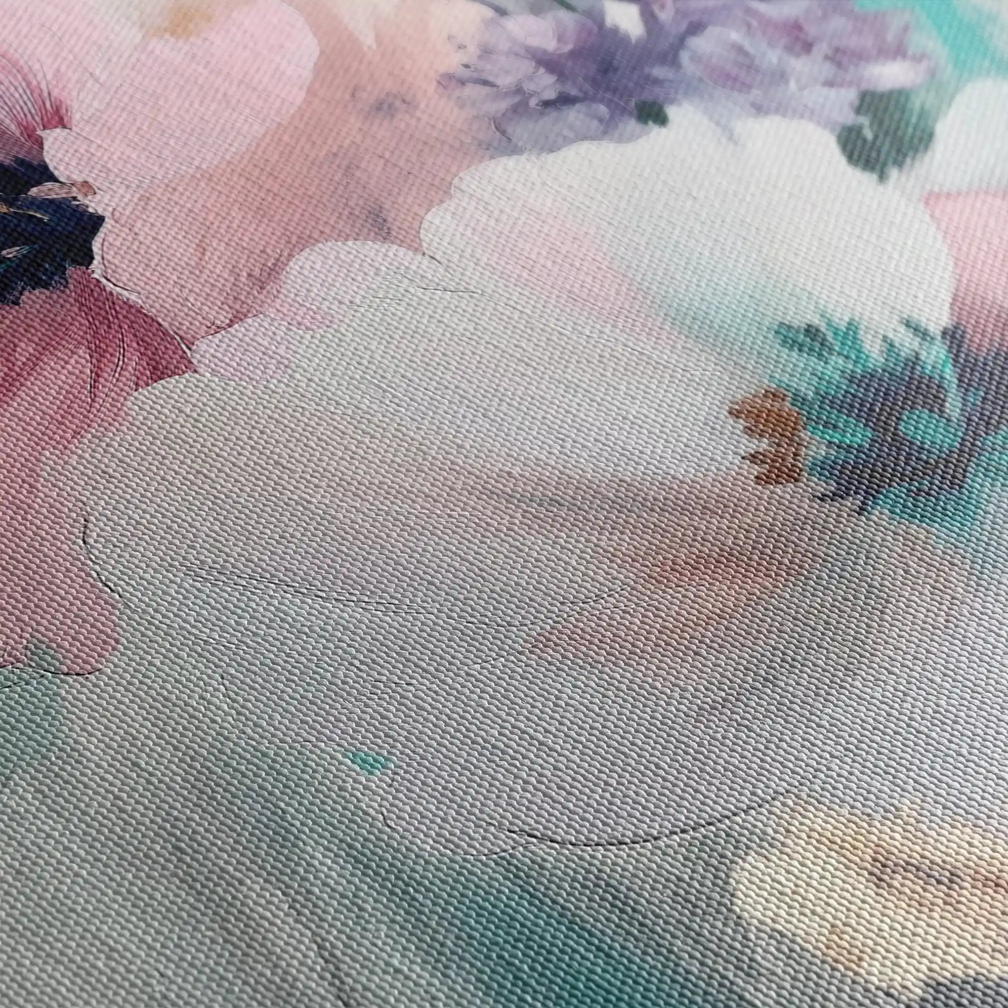 Floral 1551 Canvas Art 60 x 40 cm / Black