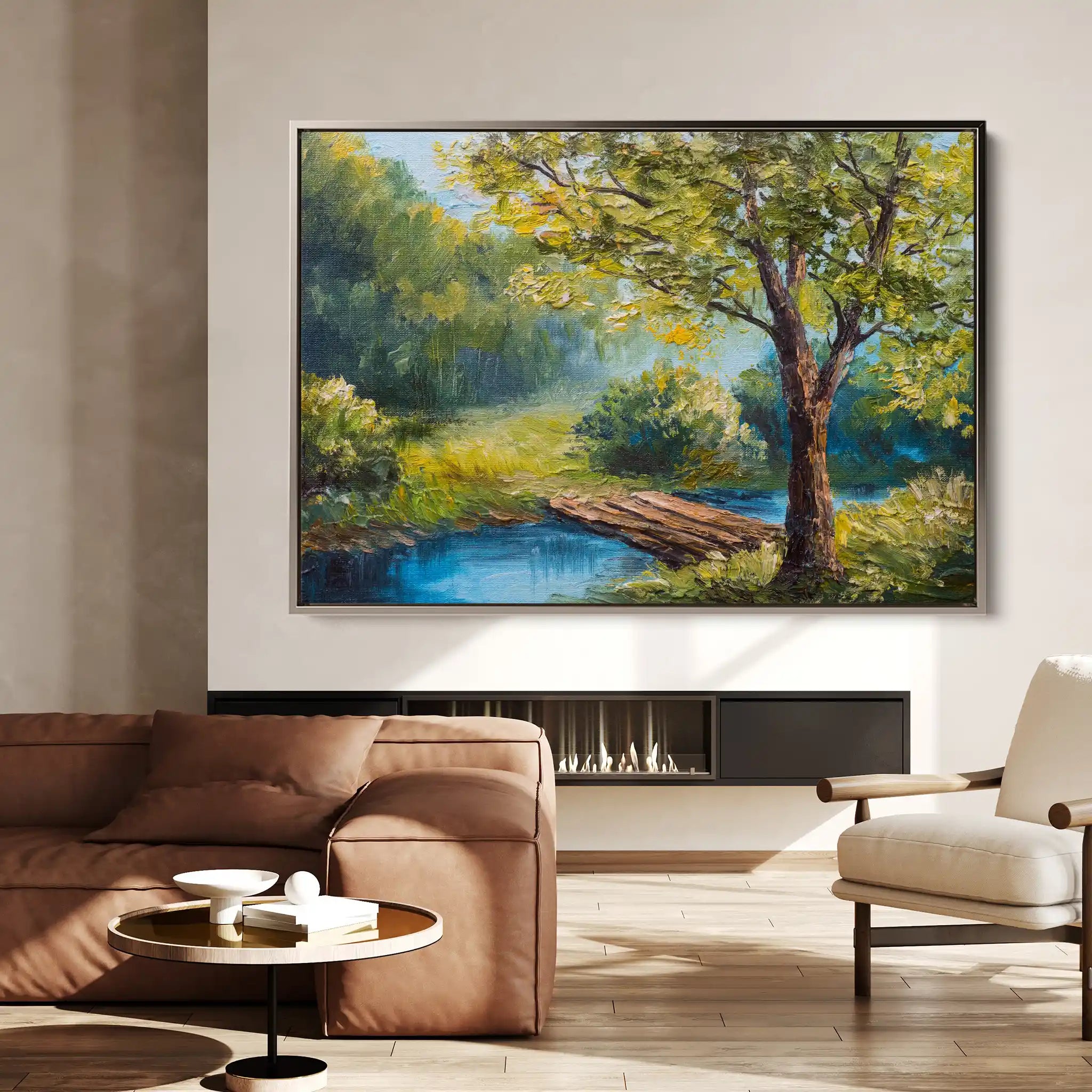 Landscape 156 Canvas Art 60 x 40 cm / Black
