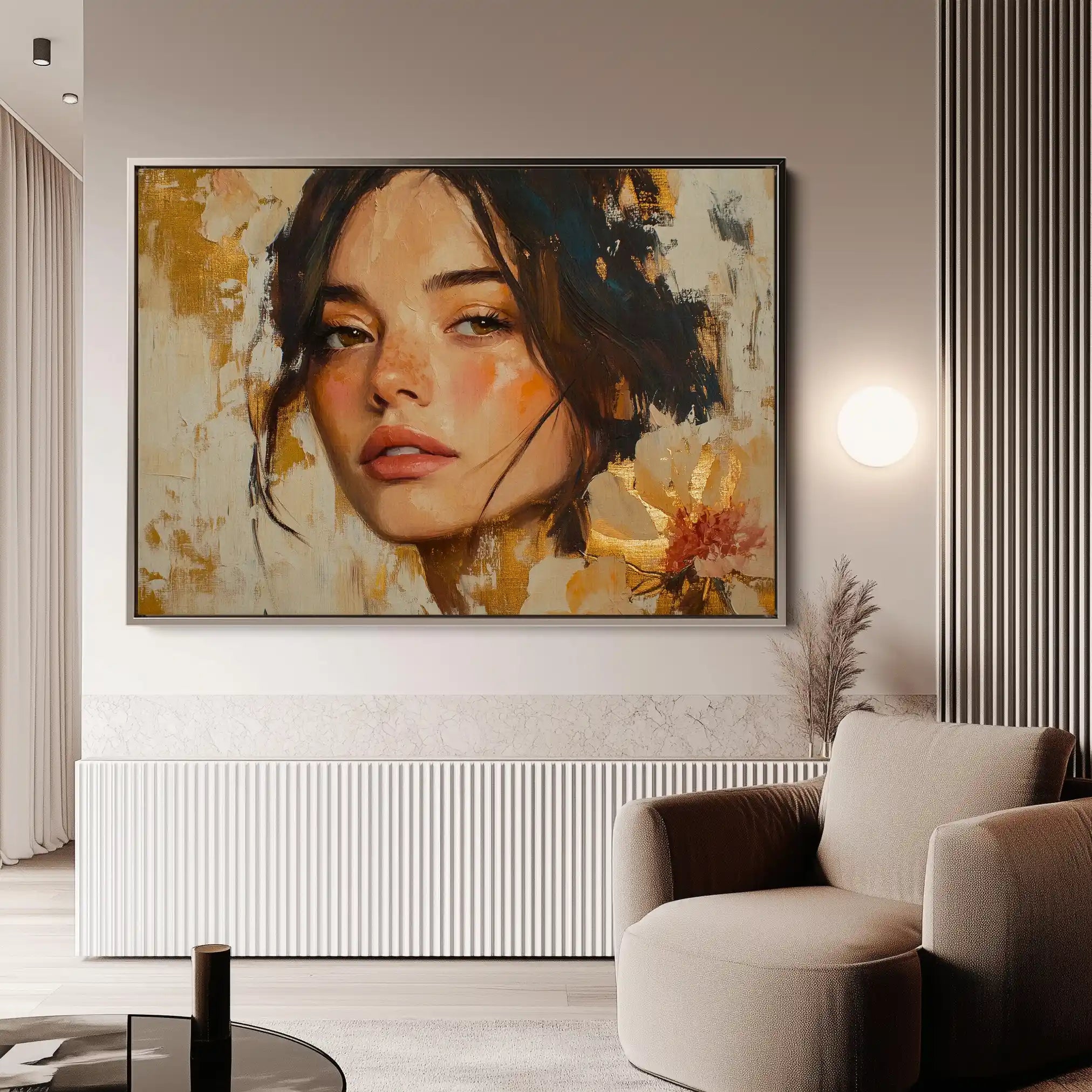Portrait 156 Canvas Art 60 x 40 cm / Black
