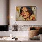 Portrait 156 Canvas Art 60 x 40 cm / Black