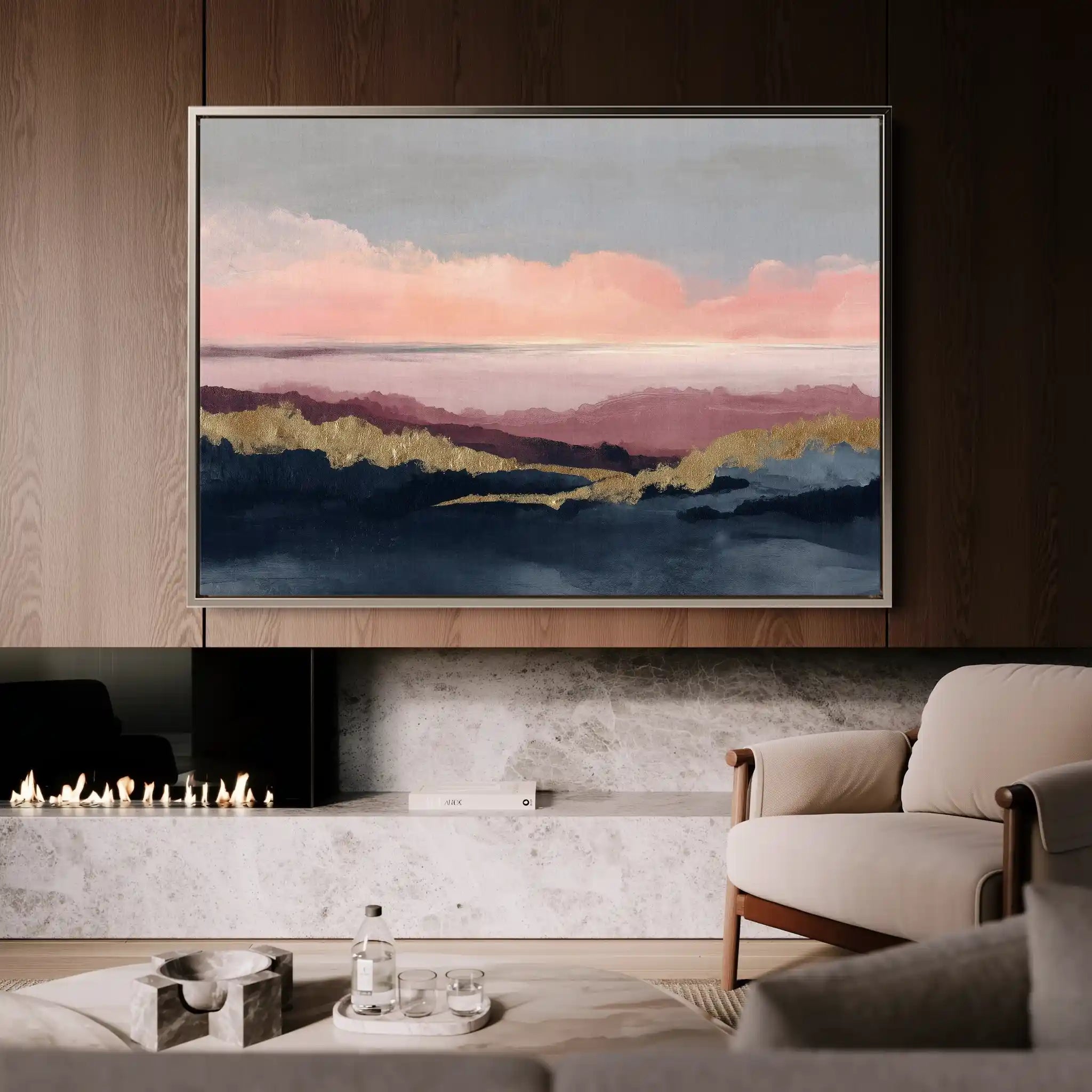 Abstract 1563 Canvas Art 60 x 40 cm / Black