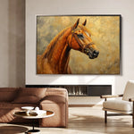 Horses 158 Canvas Art 60 x 40 cm / Black