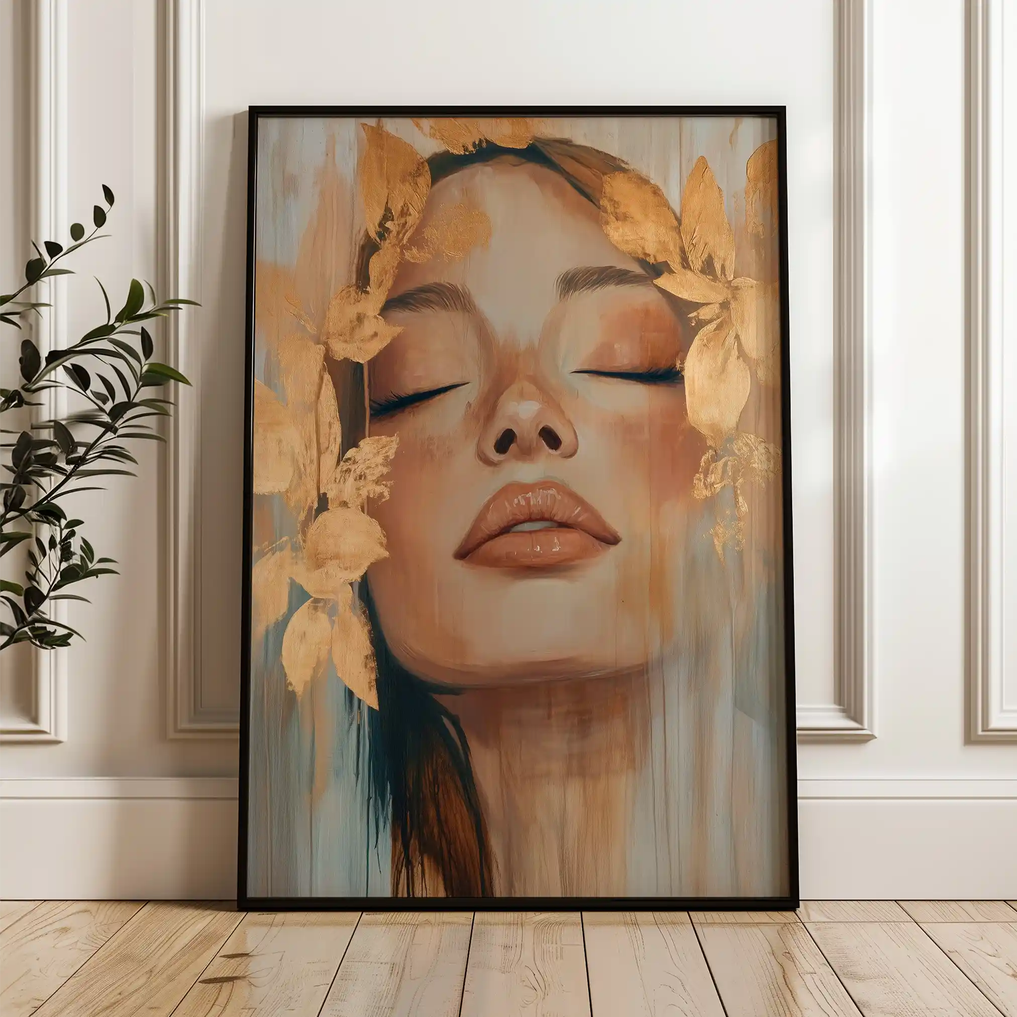 Portrait 158 Canvas Art 60 x 40 cm / Black