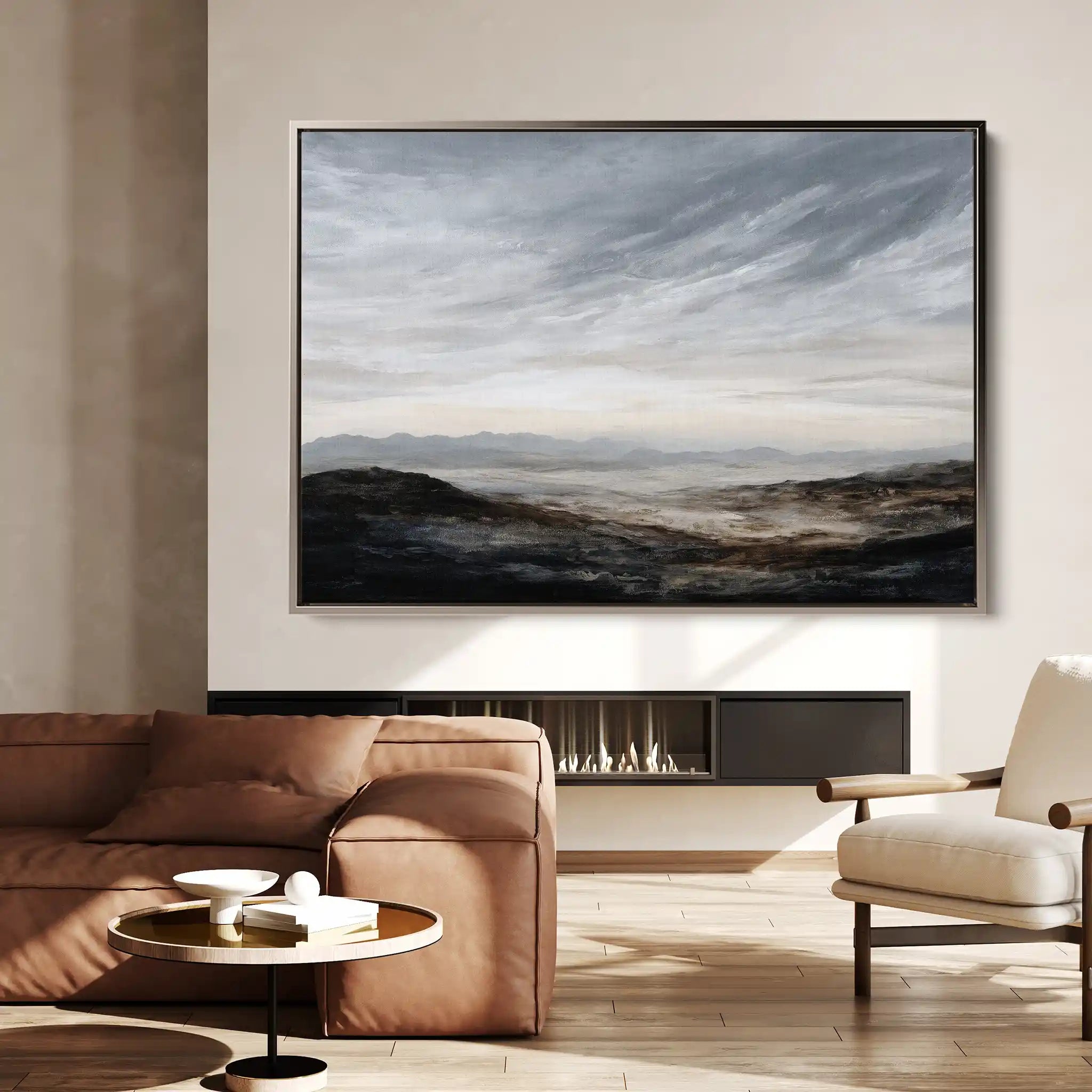 Abstract 1585 Canvas Art 60 x 40 cm / Black