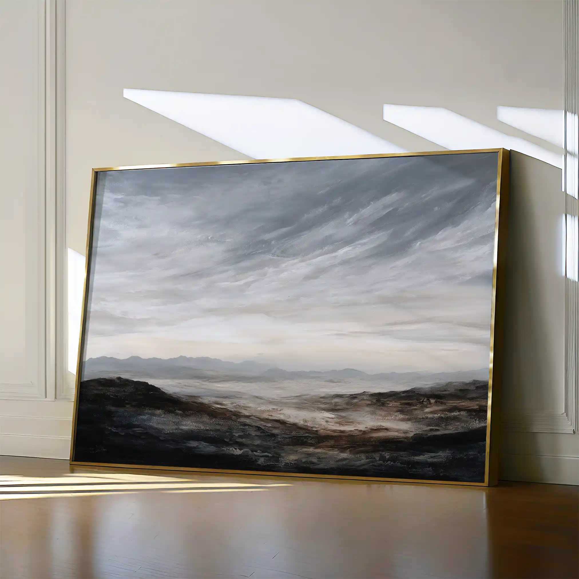 Abstract 1585 Canvas Art 60 x 40 cm / Black