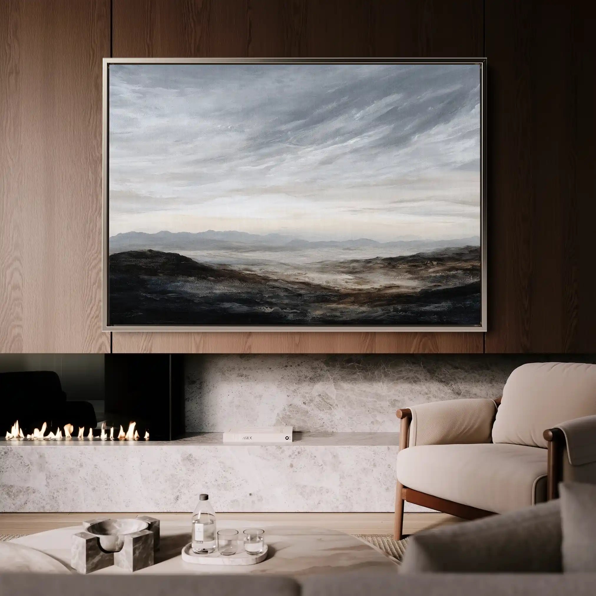 Abstract 1585 Canvas Art 60 x 40 cm / Black