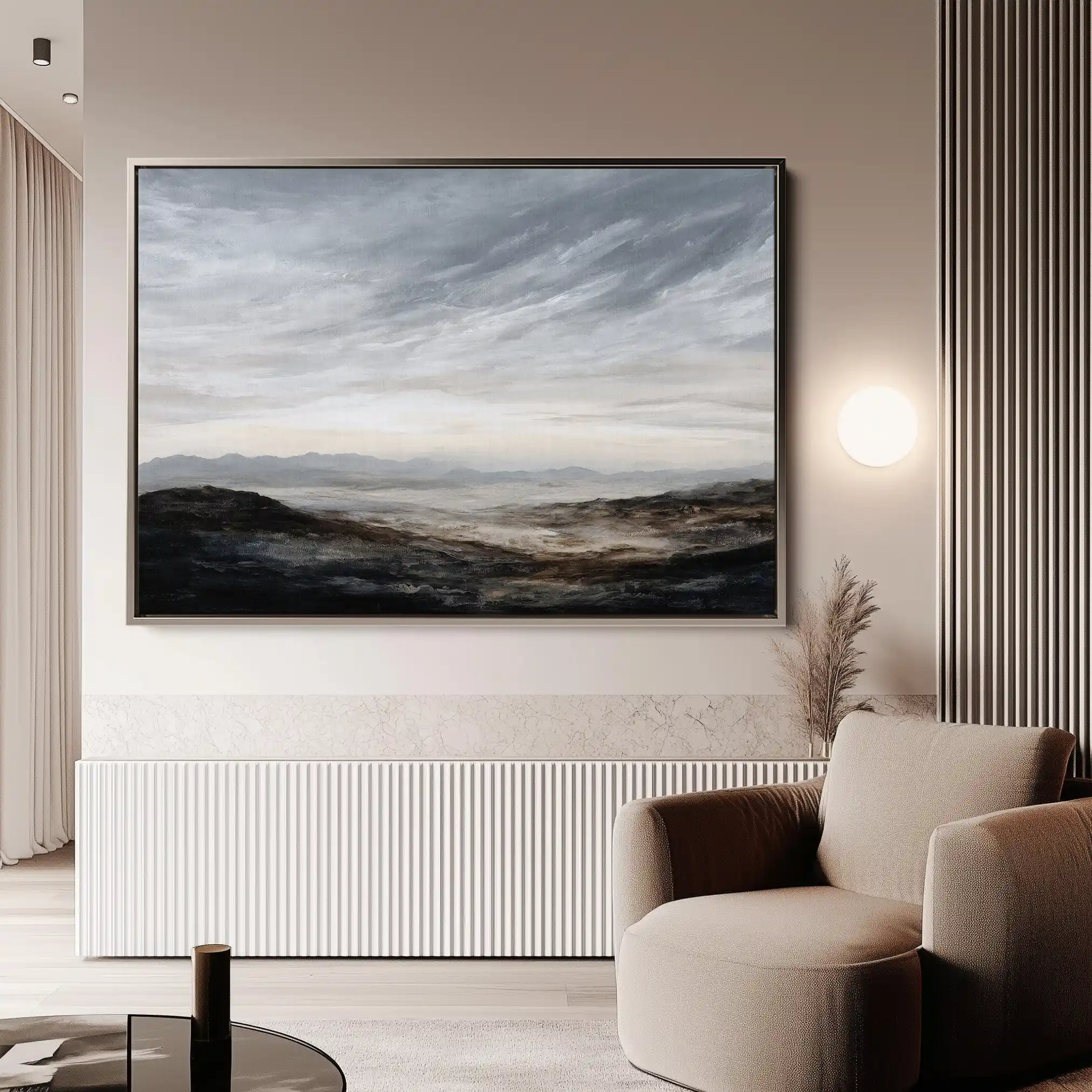 Abstract 1585 Canvas Art 60 x 40 cm / Black