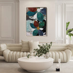 Floral 159 Canvas Art 60 x 40 cm / Black