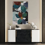 Floral 159 Canvas Art 60 x 40 cm / Black