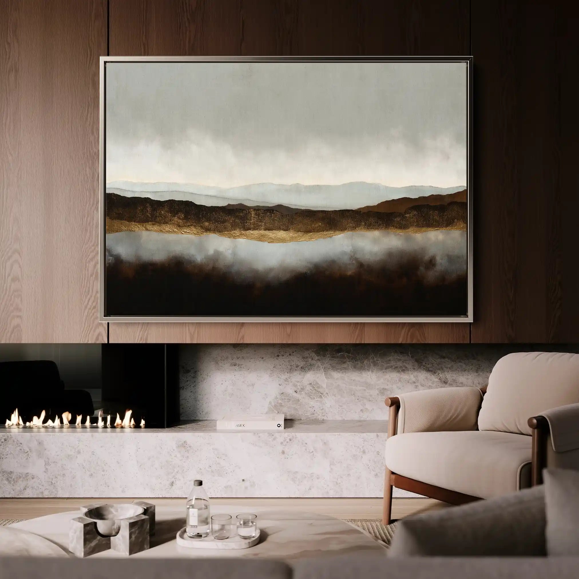 Abstract 1597 Canvas Art 60 x 40 cm / Black