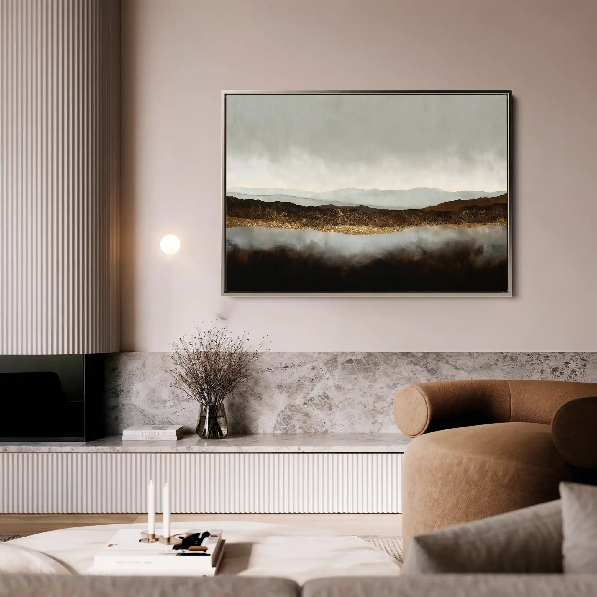 Abstract 1597 Canvas Art 60 x 40 cm / Black