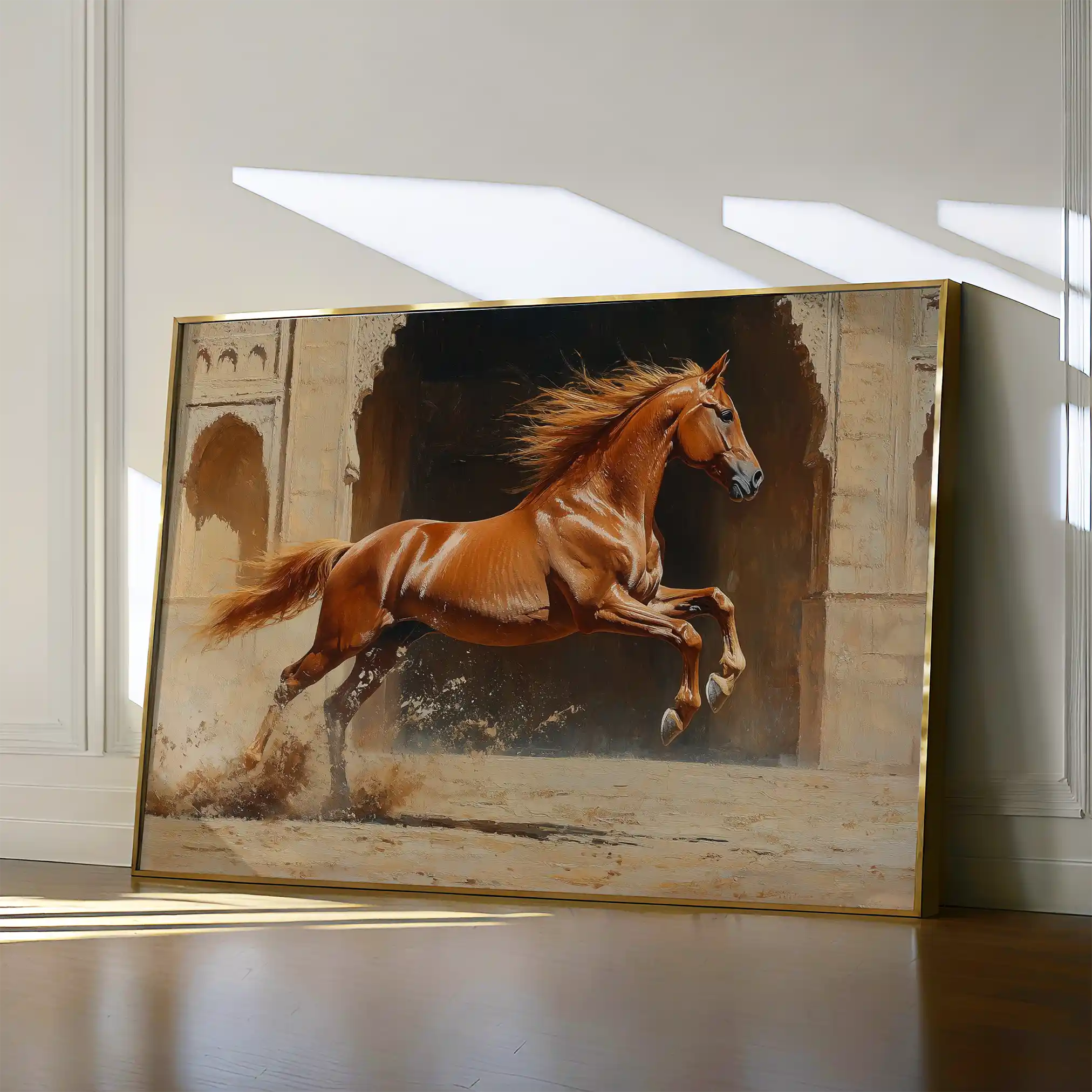 Horses 161 Canvas Art 60 x 40 cm / Black