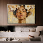 Portrait 161 Canvas Art 60 x 40 cm / Black