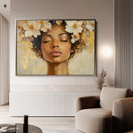 Portrait 161 Canvas Art 60 x 40 cm / Black