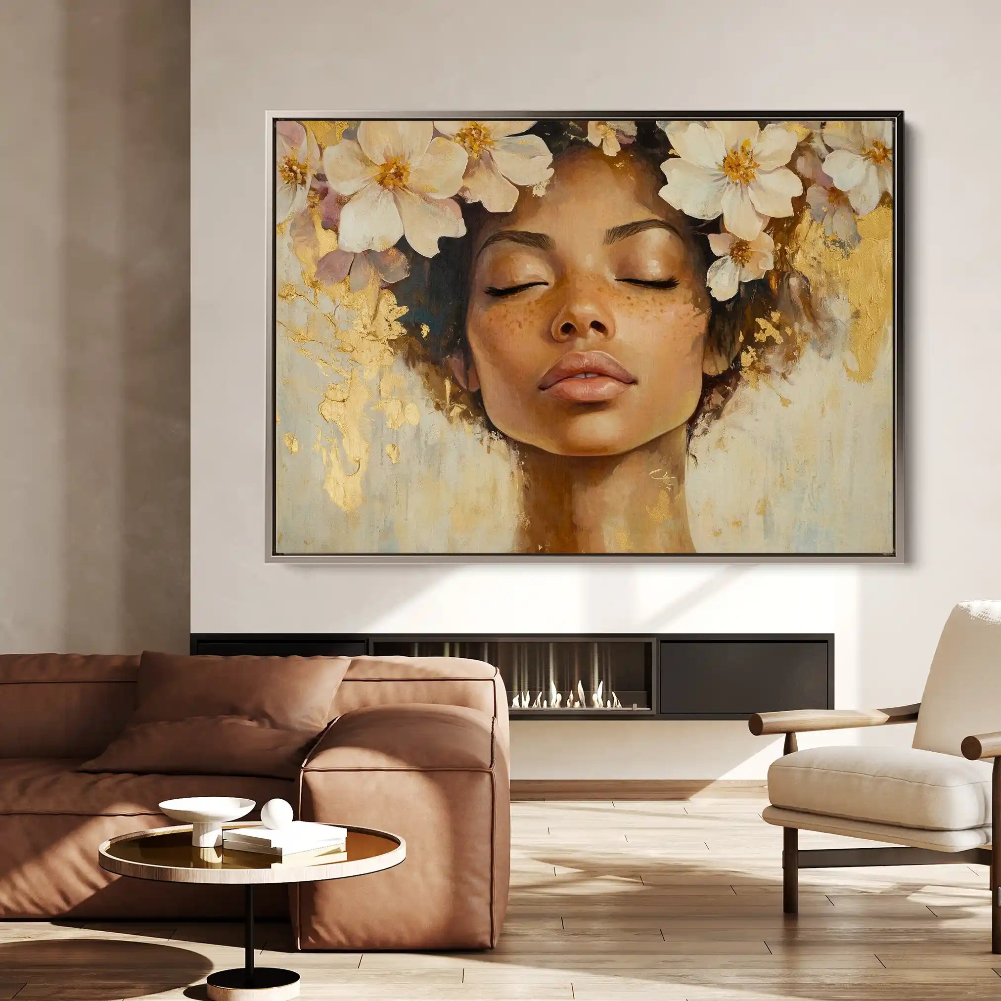 Portrait 161 Canvas Art 60 x 40 cm / Black