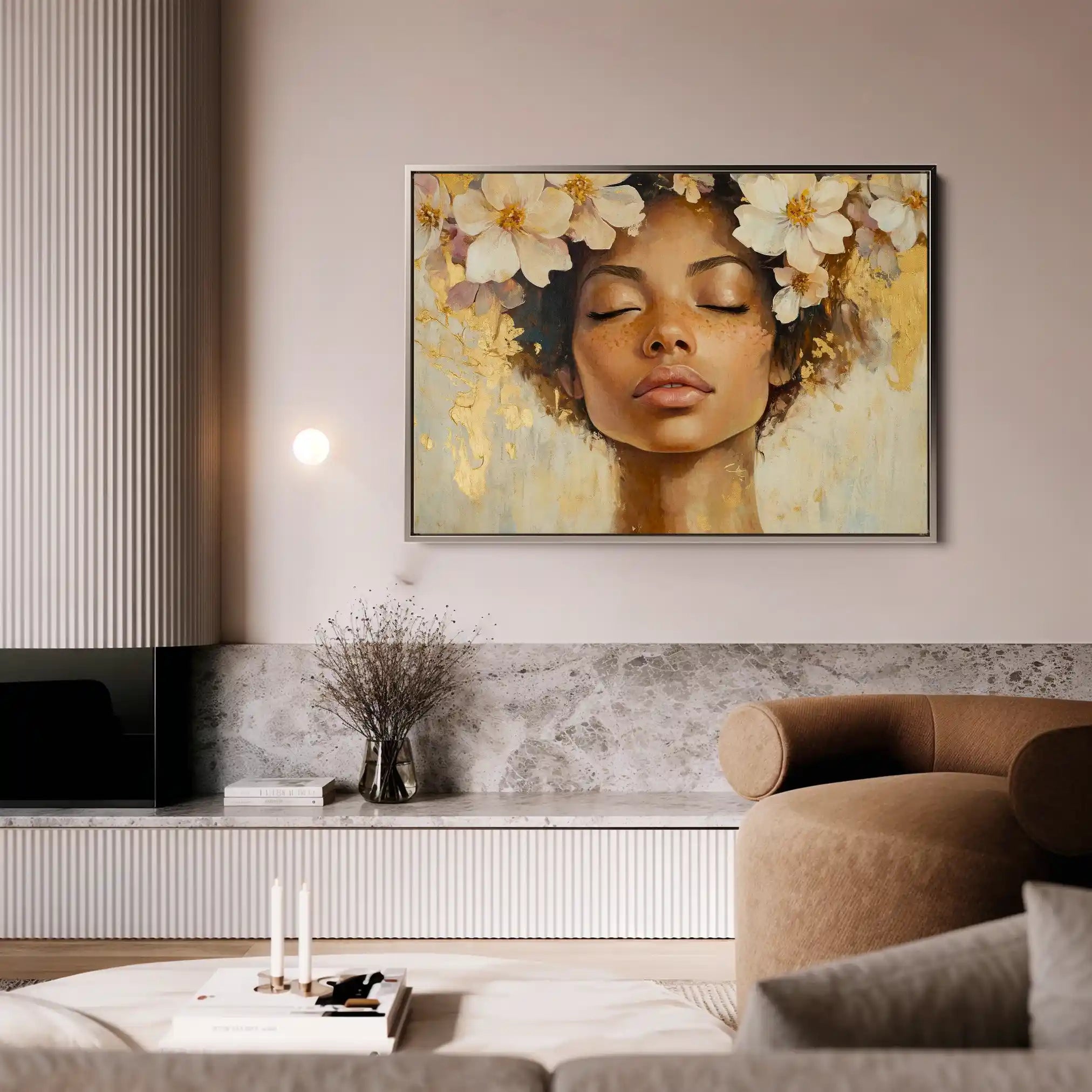 Portrait 161 Canvas Art 60 x 40 cm / Black