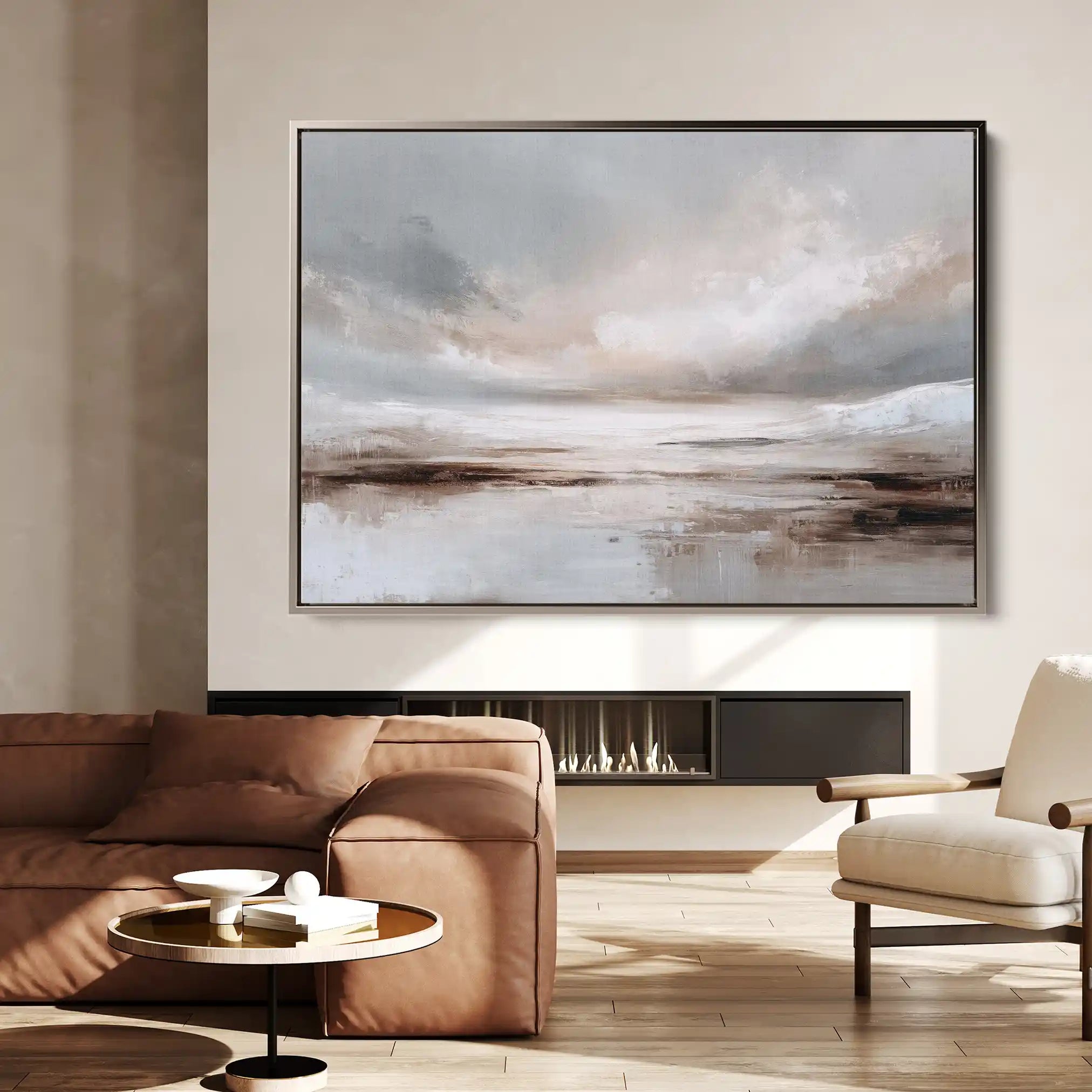 Abstract 1610 Canvas Art 60 x 40 cm / Black