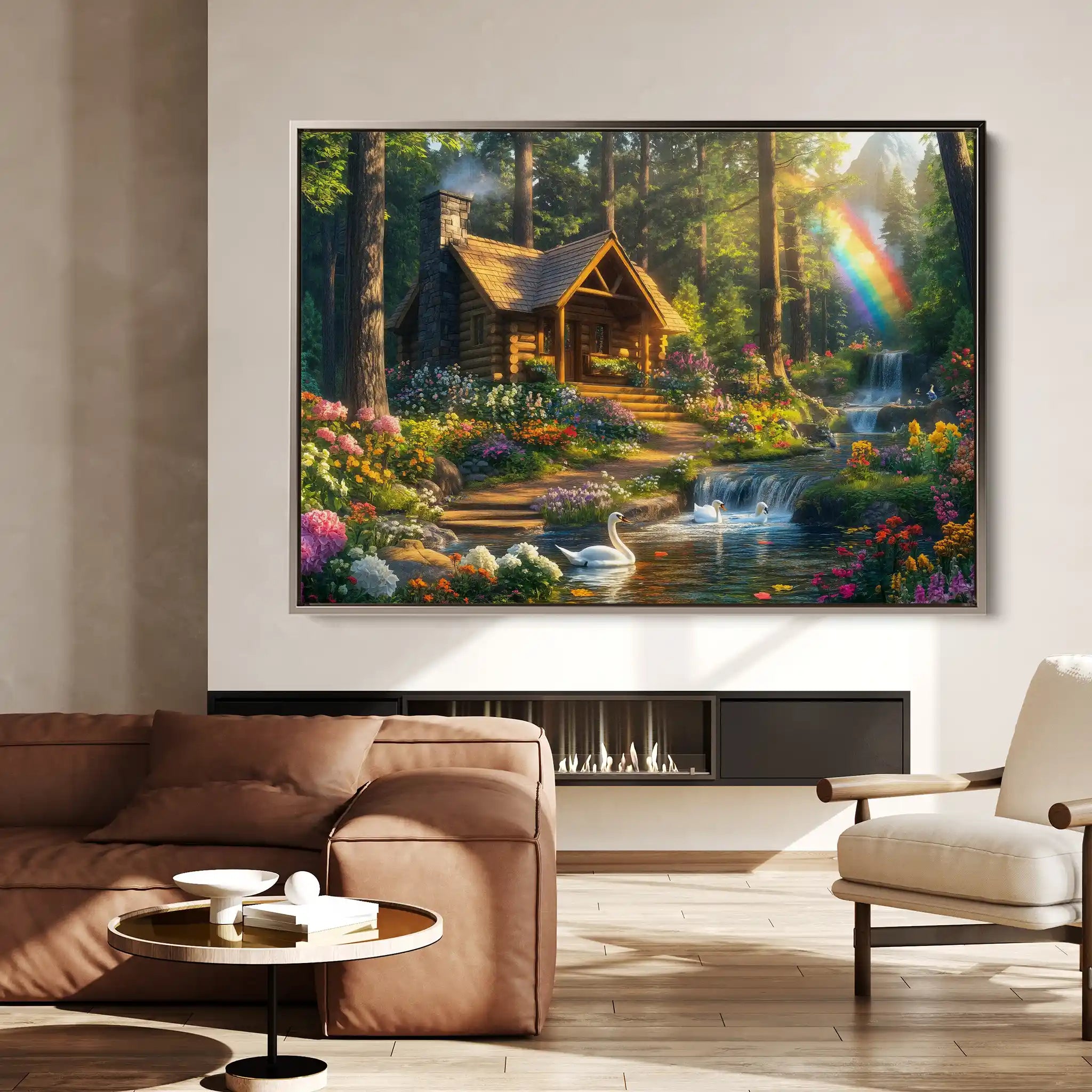 Landscape 162 Canvas Art 60 x 40 cm / Black
