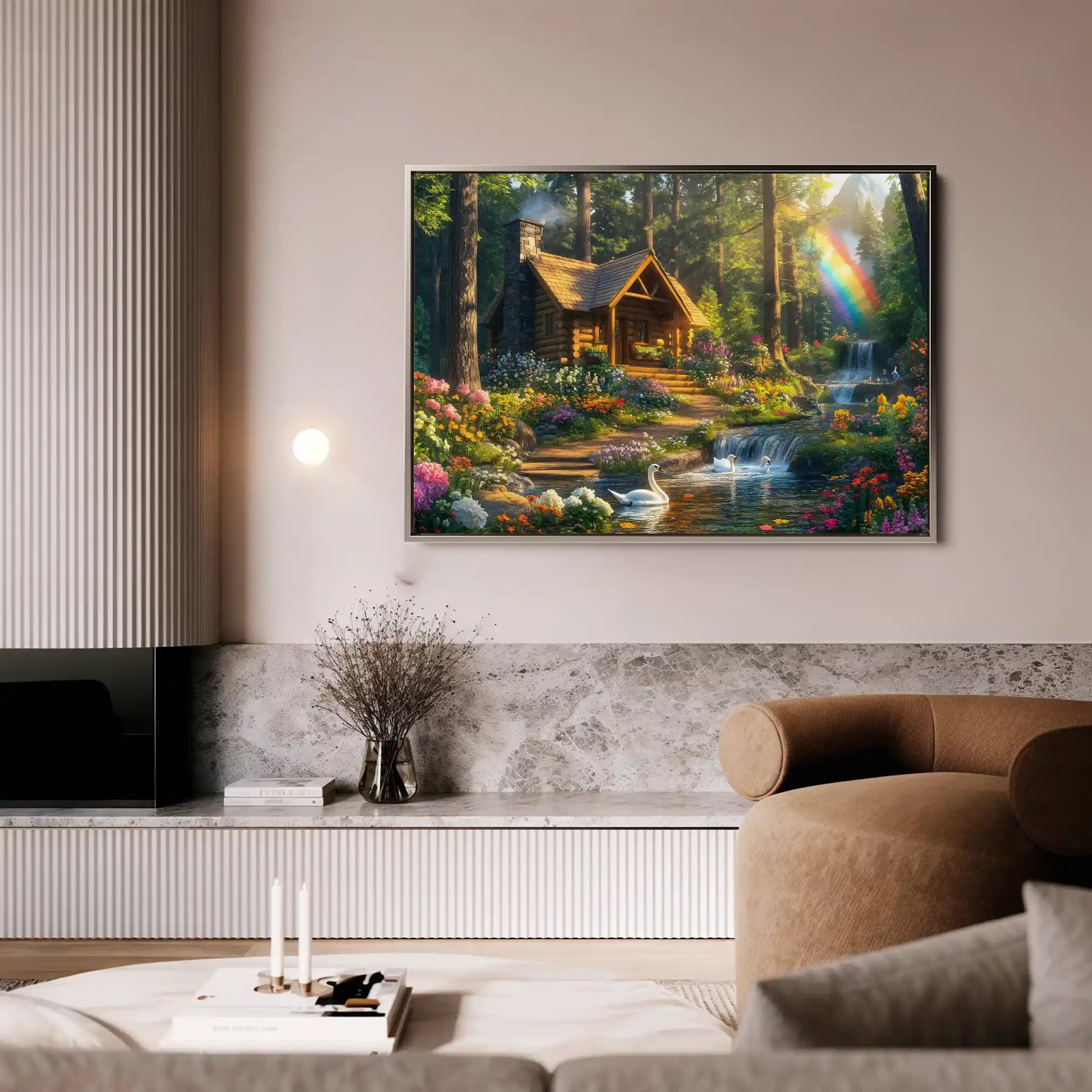 Landscape 162 Canvas Art 60 x 40 cm / Black