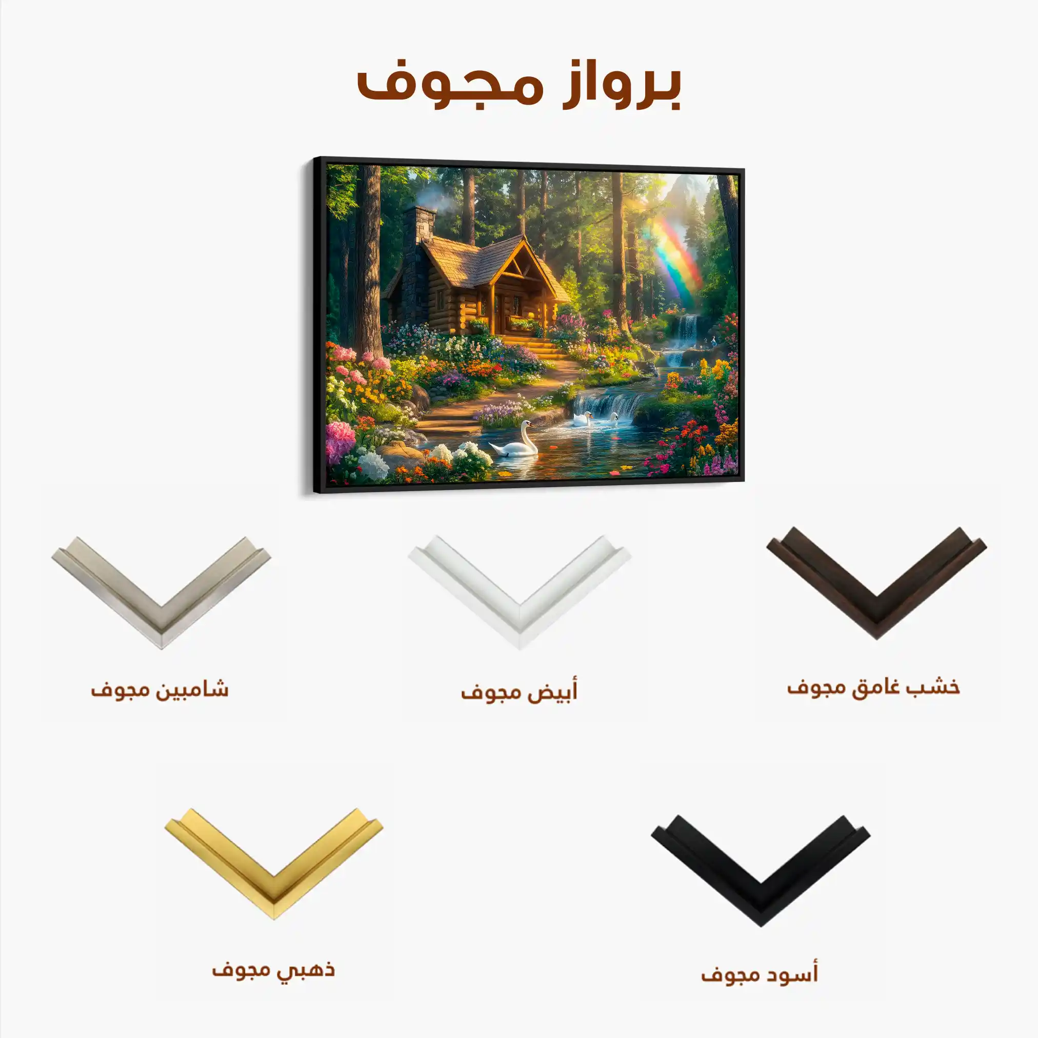 Landscape 162 Canvas Art 60 x 40 cm / Black