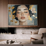 Portrait 162 Canvas Art 60 x 40 cm / Black