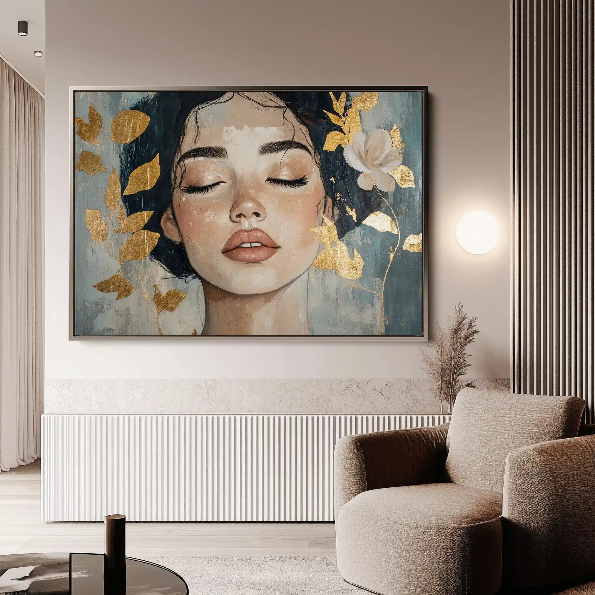 Portrait 162 Canvas Art 60 x 40 cm / Black