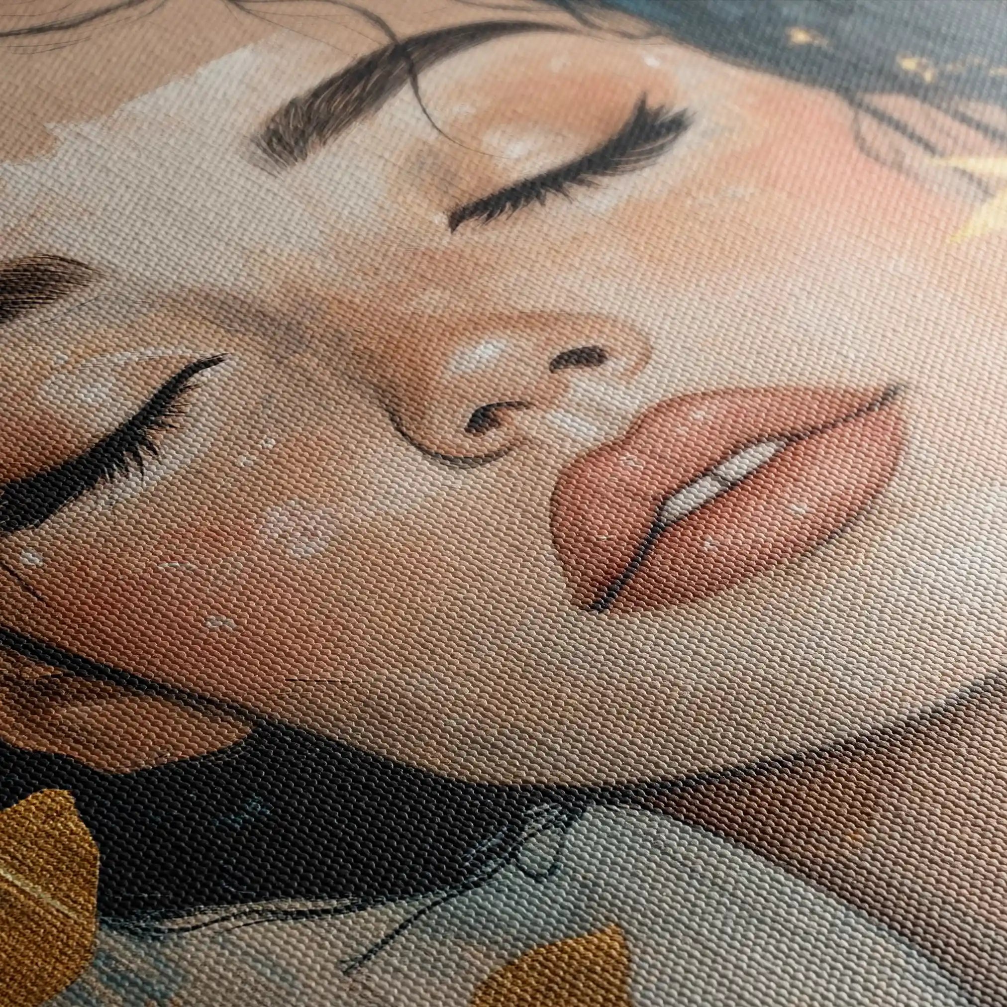 Portrait 162 Canvas Art 60 x 40 cm / Black