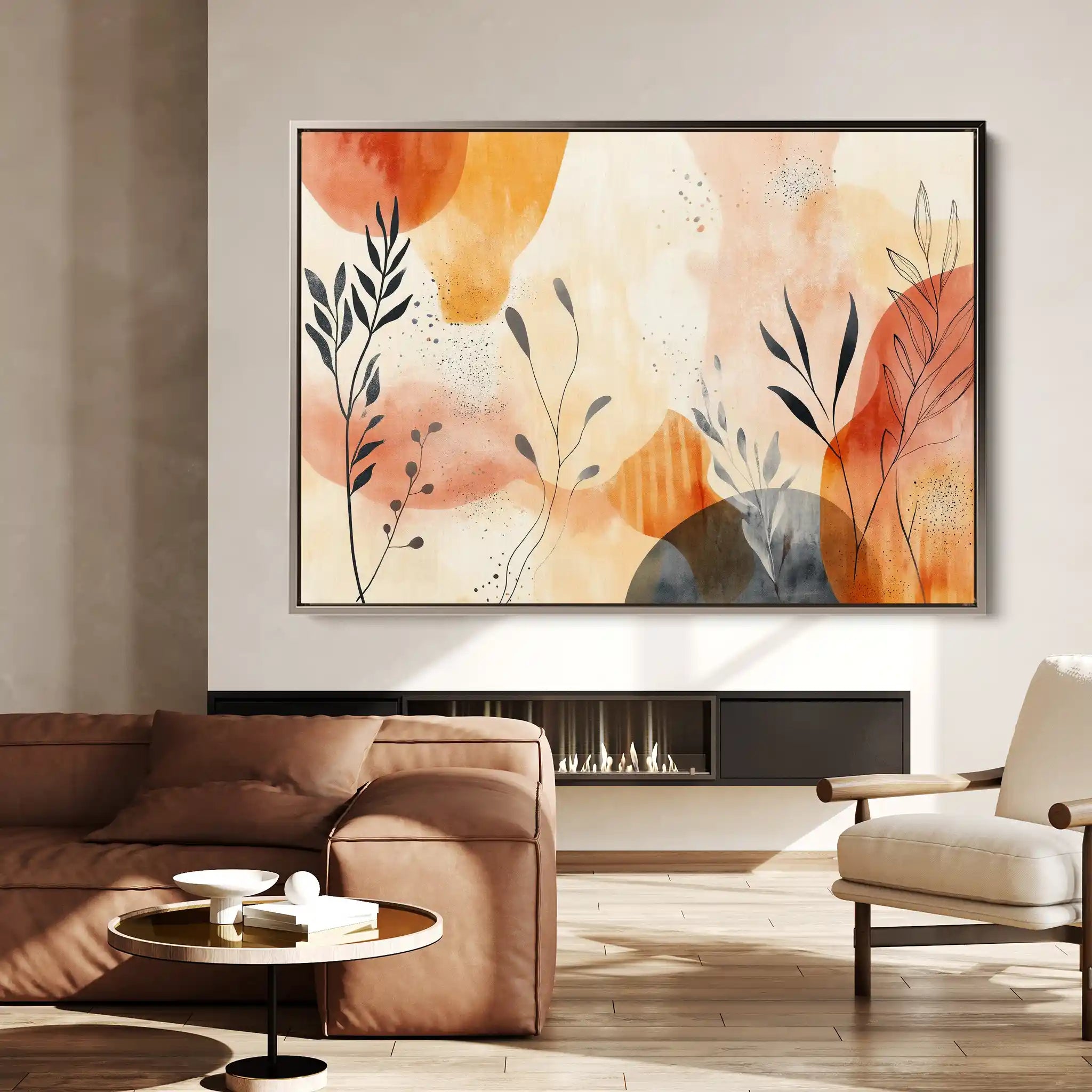 Boho 163 Canvas Art 60 x 40 cm / Black