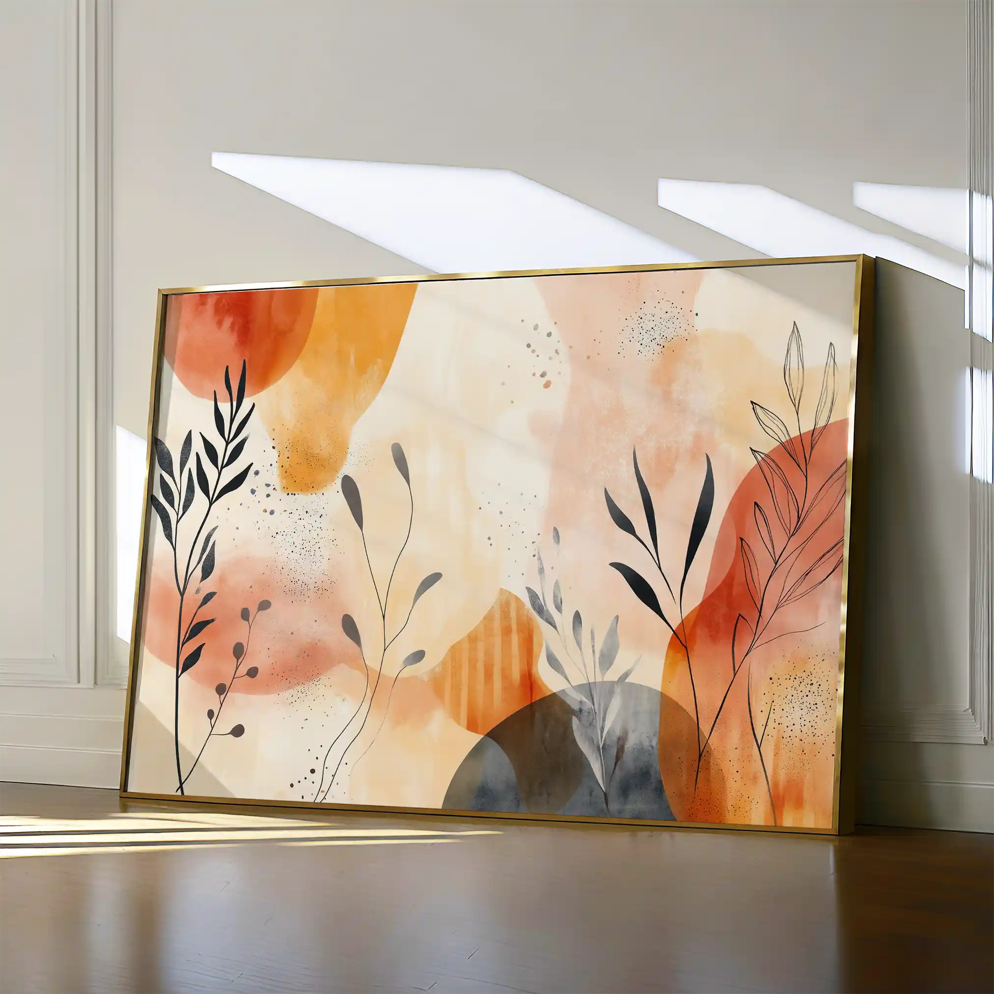 Boho 163 Canvas Art 60 x 40 cm / Black