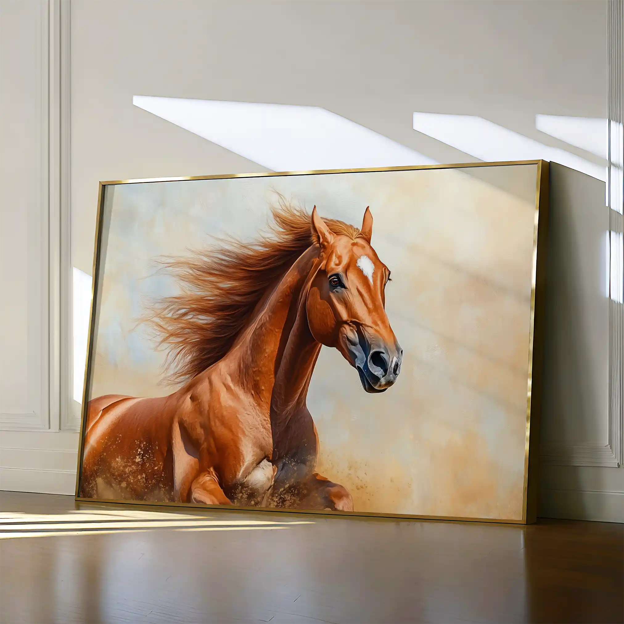 Horses 163 Canvas Art 60 x 40 cm / Black