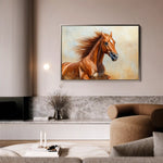 Horses 163 Canvas Art 60 x 40 cm / Black