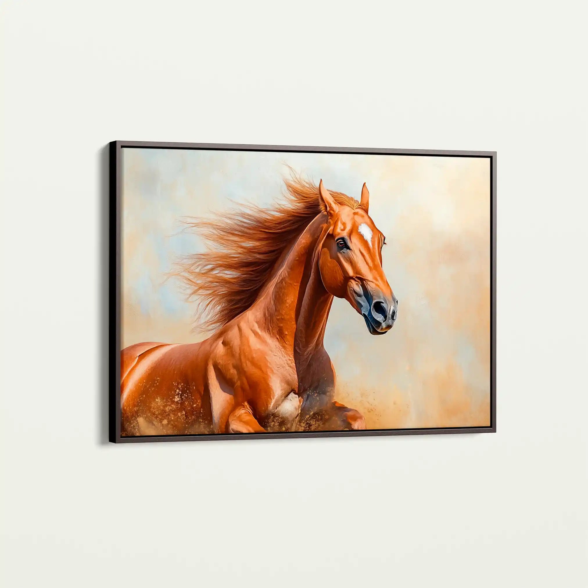 Horses 163 Canvas Art 60 x 40 cm / Black