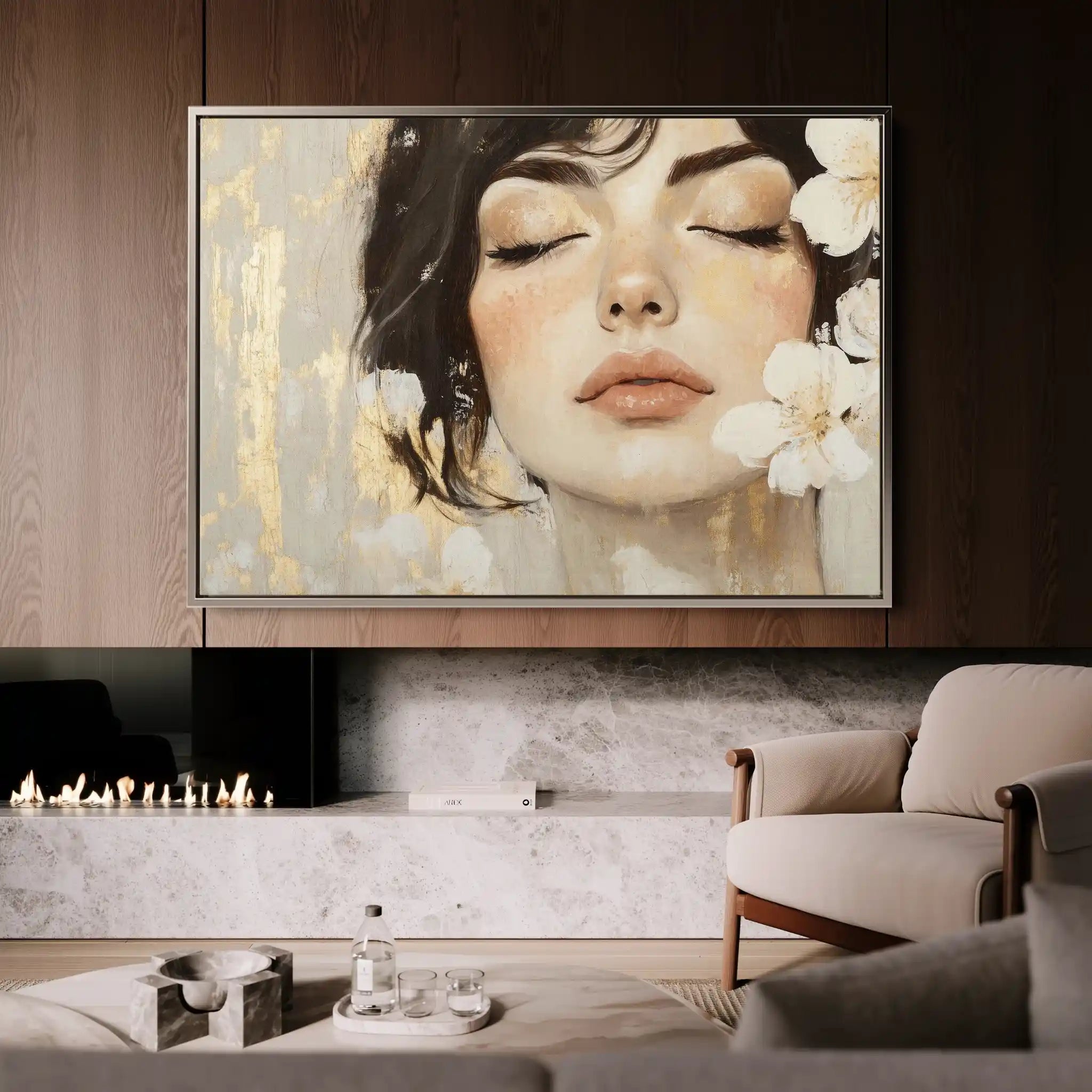 Portrait 163 Canvas Art 60 x 40 cm / Black