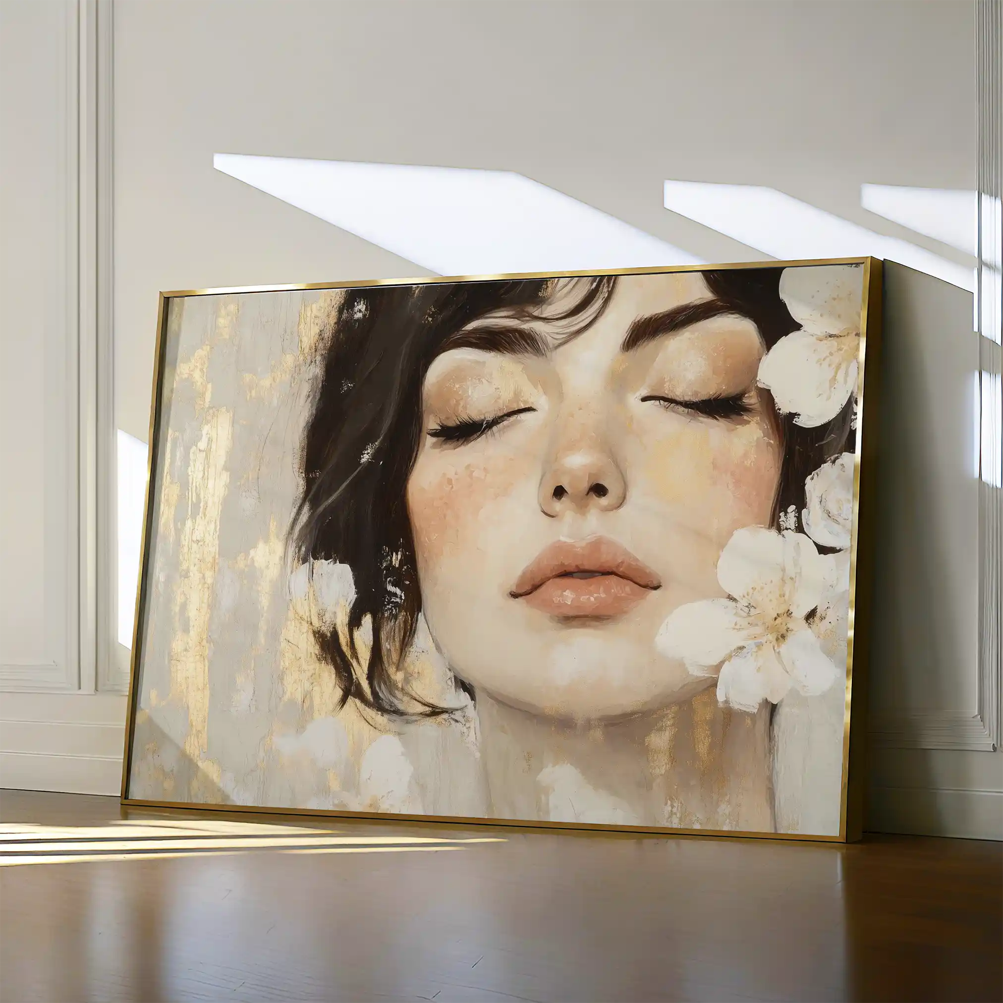 Portrait 163 Canvas Art 60 x 40 cm / Black