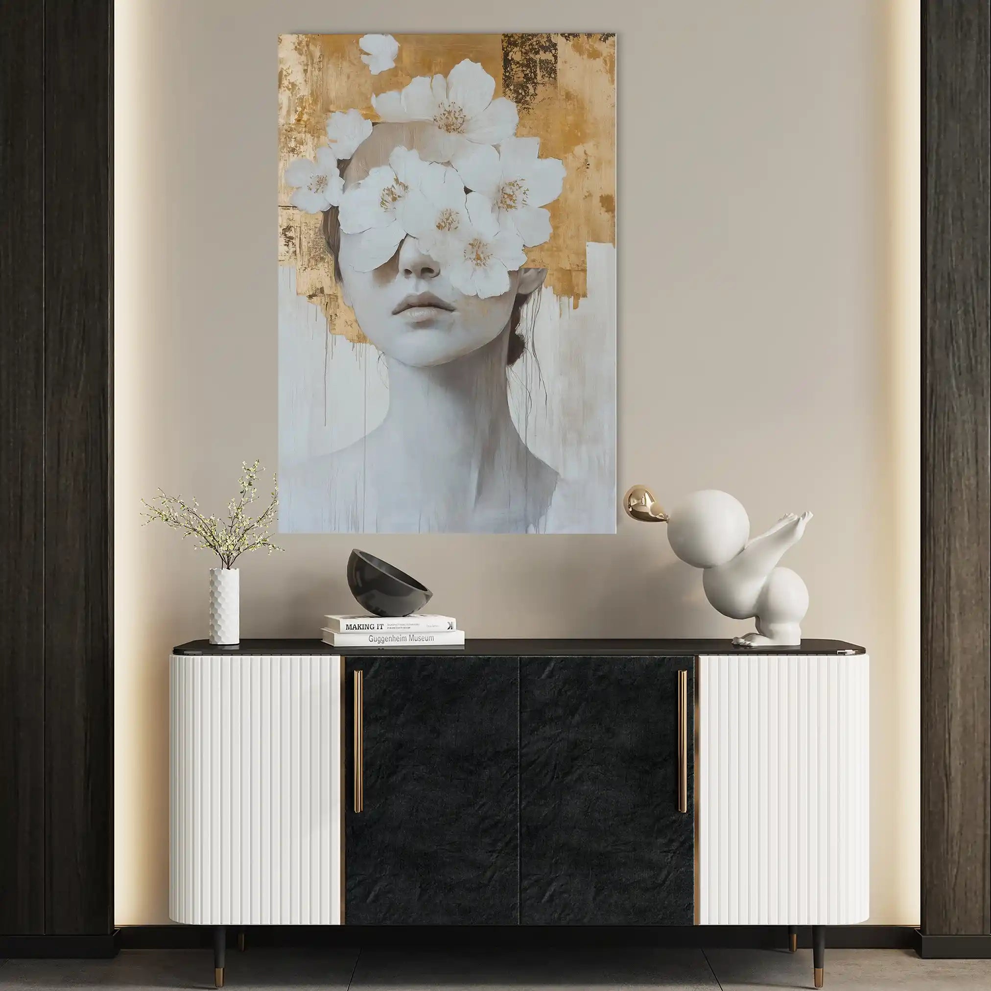 Portrait 164 Canvas Art 60 x 40 cm / Black