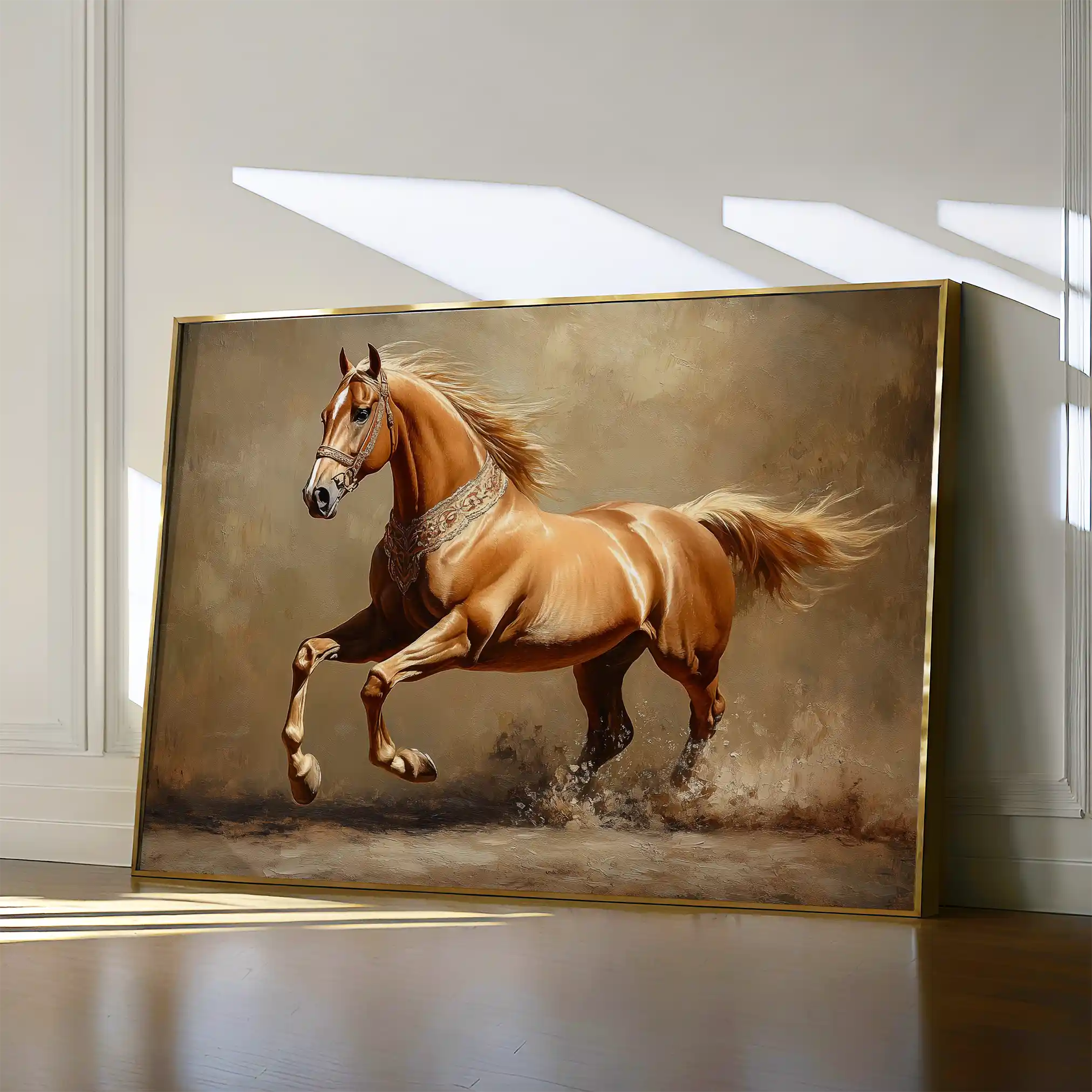 Horses 165 Canvas Art 60 x 40 cm / Black