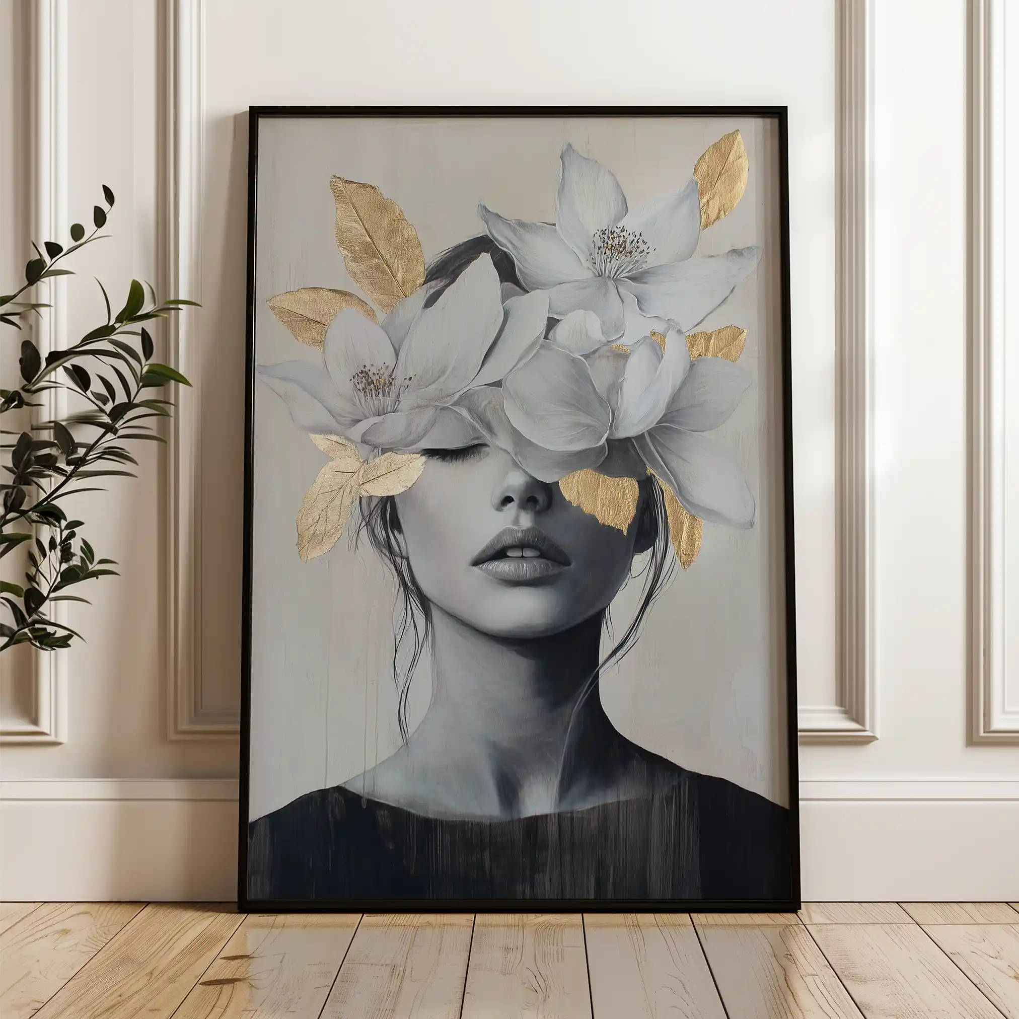 Portrait 165 Canvas Art 60 x 40 cm / Black