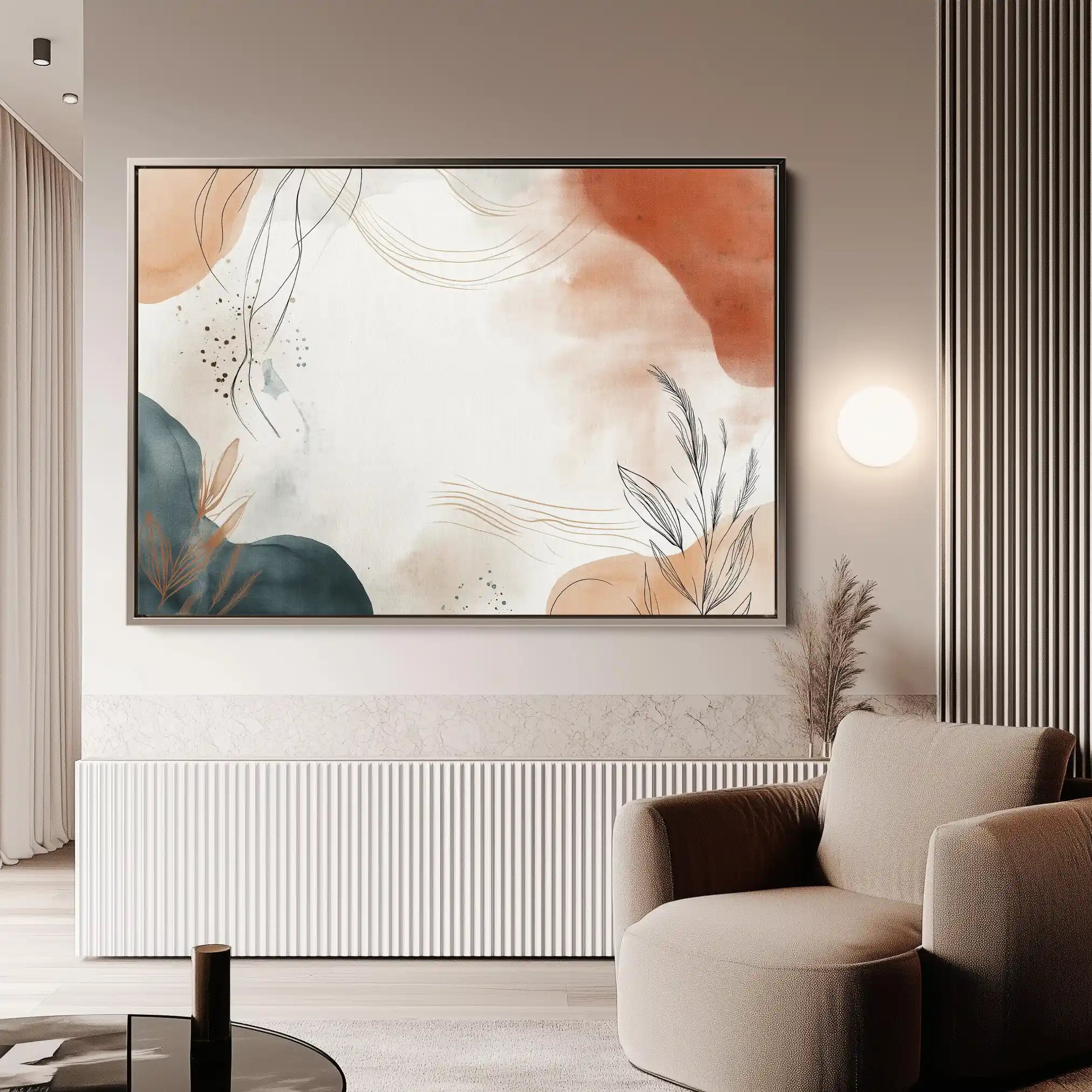 Boho 166 Canvas Art 60 x 40 cm / Black