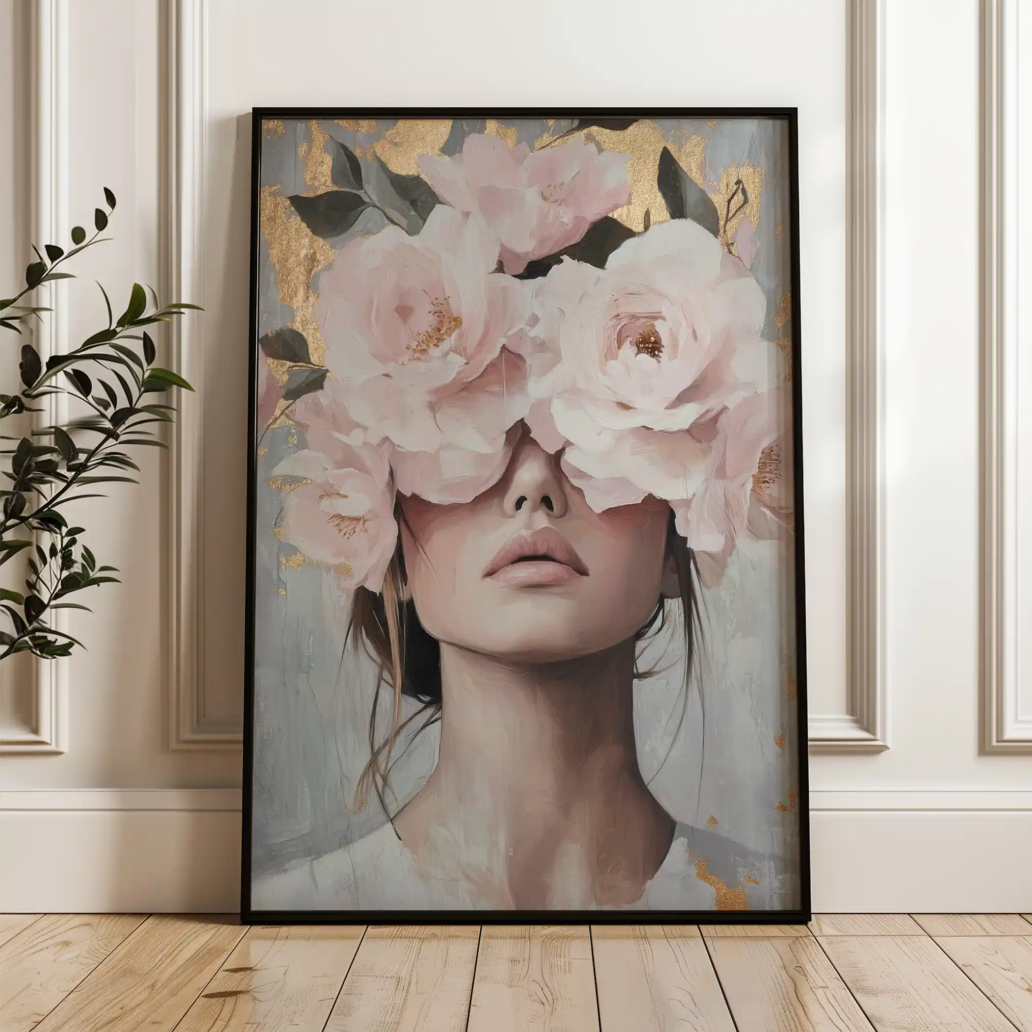 Portrait 166 Canvas Art 60 x 40 cm / Black