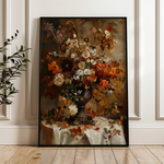 Floral 167 Canvas Art 60 x 40 cm / Black