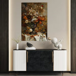 Floral 167 Canvas Art 60 x 40 cm / Black