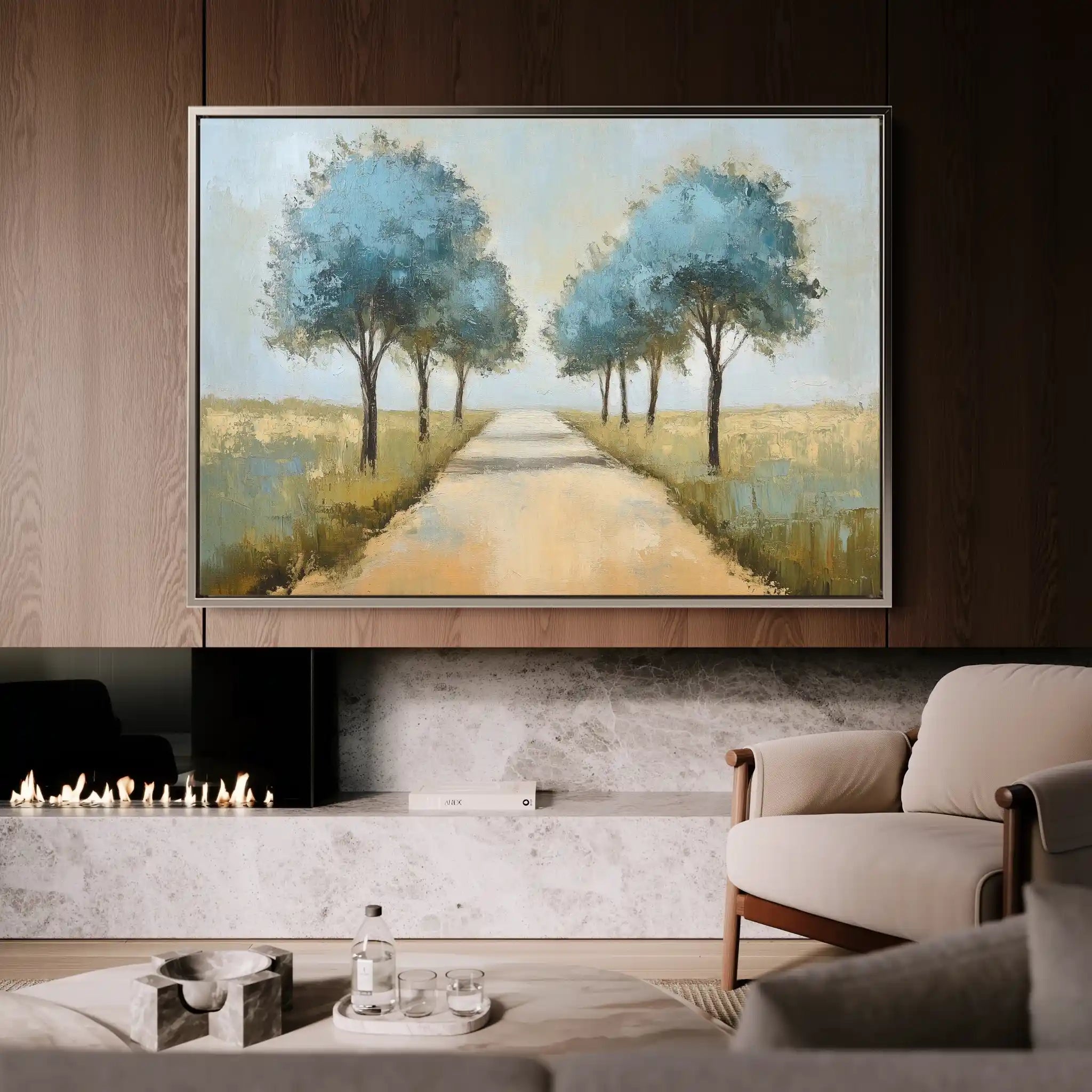 Landscape 167 Canvas Art 60 x 40 cm / Black