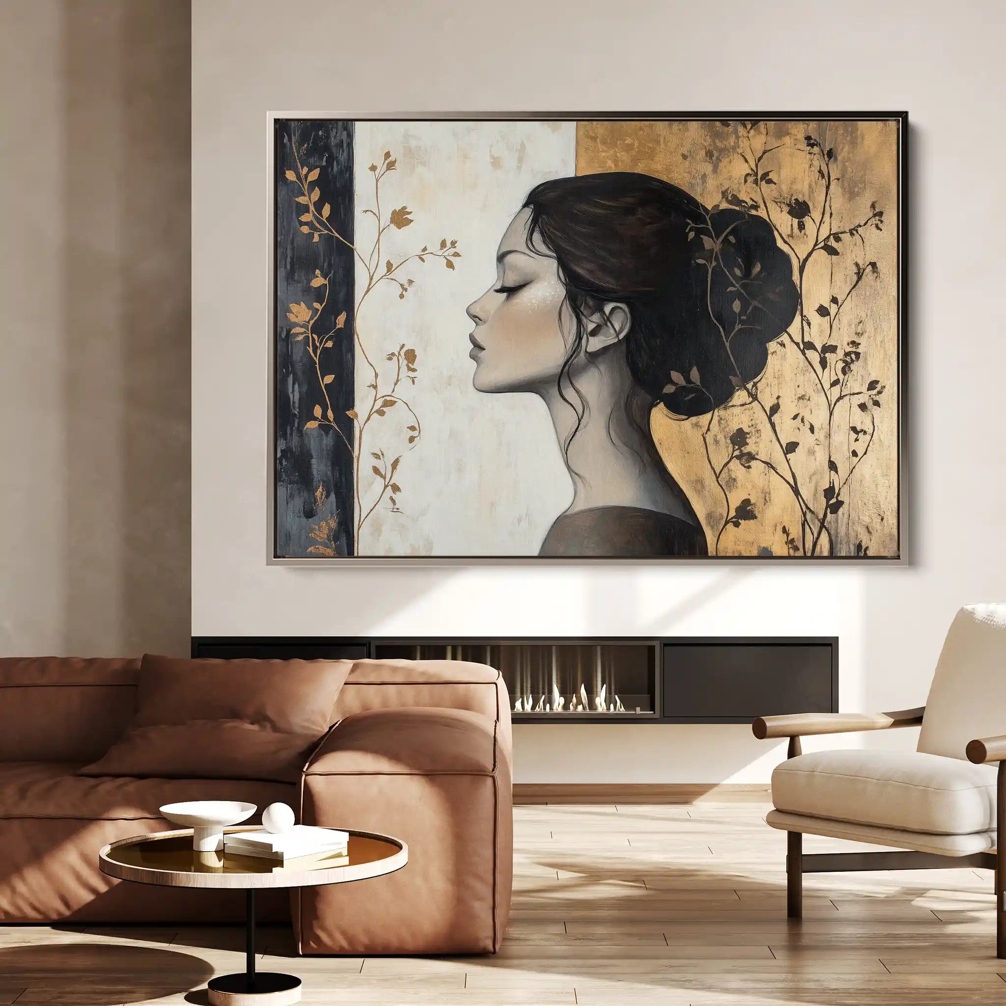 Portrait 167 Canvas Art 60 x 40 cm / Black