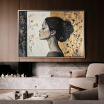 Portrait 167 Canvas Art 60 x 40 cm / Black