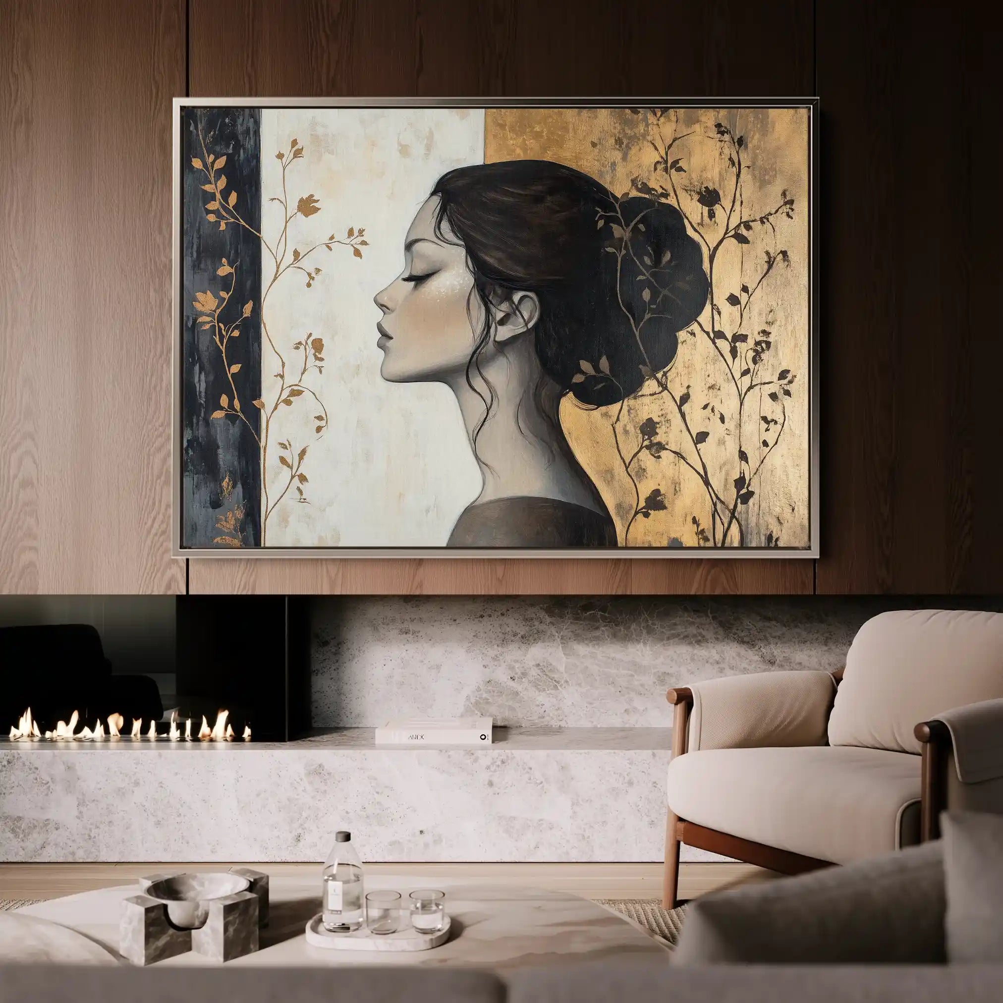 Portrait 167 Canvas Art 60 x 40 cm / Black