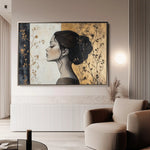 Portrait 167 Canvas Art 60 x 40 cm / Black